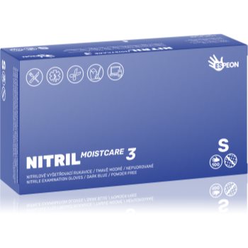 Espeon Nitril Moistcare3 Dark Blue mănuși din nitril, fără pudră cu efect de hidratare - imagine 2